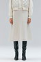 LEMOORE（レモー）/ウールリバーAラインスカート ベイジ，/BEIGE，