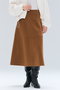 LEMOORE（レモー）/ウールリバーAラインスカート ベイジ，/BEIGE，