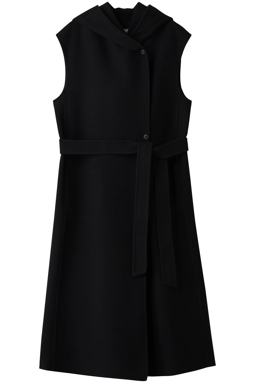 LEMOORE(レモー)/ウールリバーフード付きロングジレ