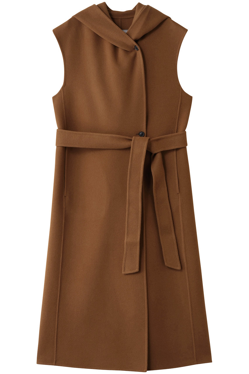 LEMOORE(レモー)/ウールリバーフード付きロングジレ