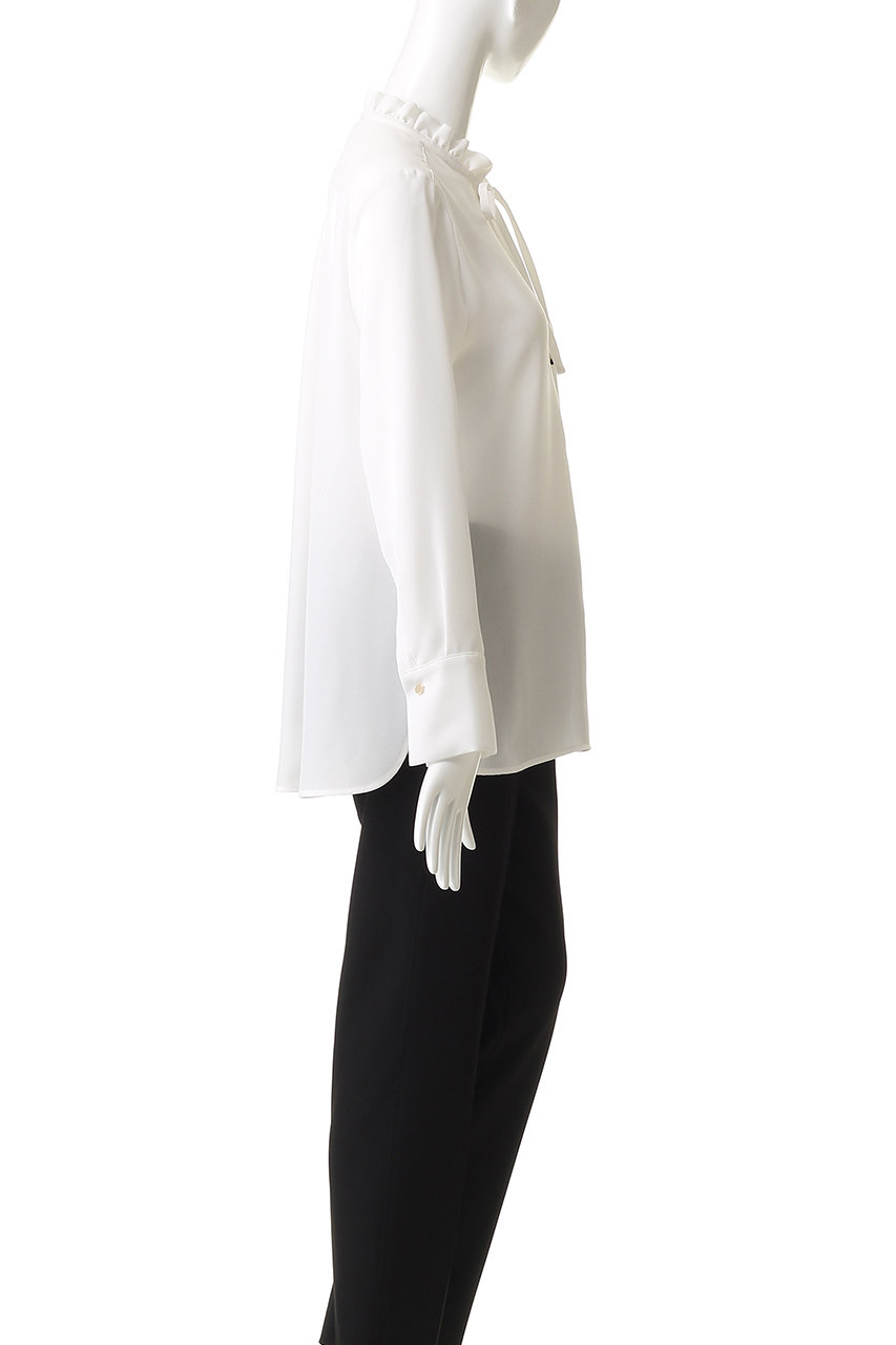 BEIGE，(ベイジ，)｜STOW / フリルタイブラウス/Ecru の通販｜ELLESHOP