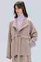 LABBOCK / ウール混2WAYショートコート ベイジ，/BEIGE，