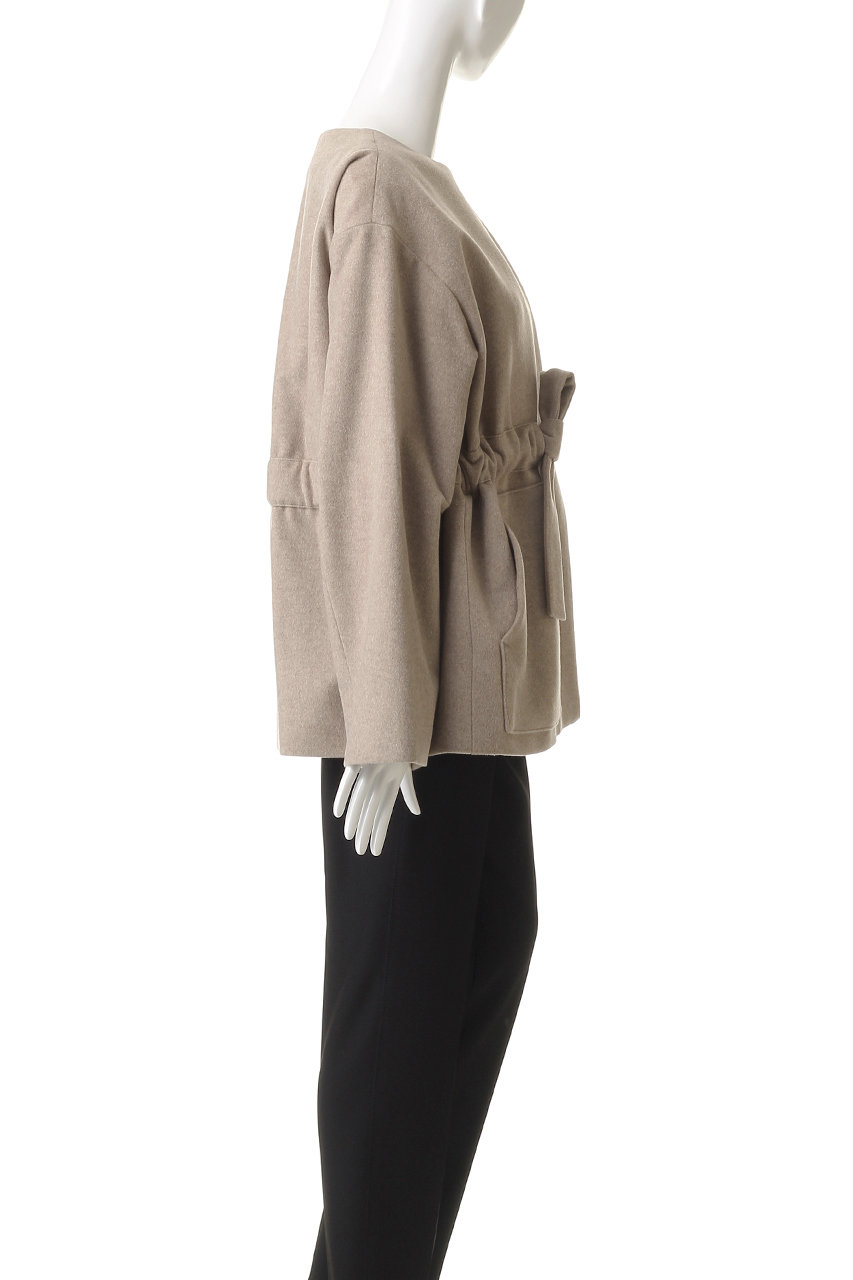 BEIGE，(ベイジ，)｜LABBOCK / ウール混2WAYショートコート/Taupe の