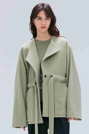 美品＊ベイジ BEIGE アンゴラ混 ウールコート 2 ノーカラー BEIGE，｜ベイジ，のコート通販｜ELLE SHOP (エル・ショップ)