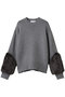 CHESTER / フェイクファークルーネックニット ベイジ，/BEIGE， Md.Gray