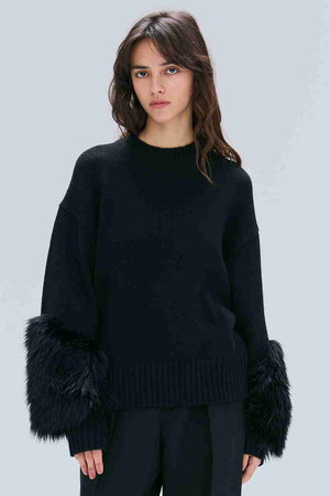 ベイジ，/BEIGE，のCHESTER / フェイクファークルーネックニット(110300/110301)