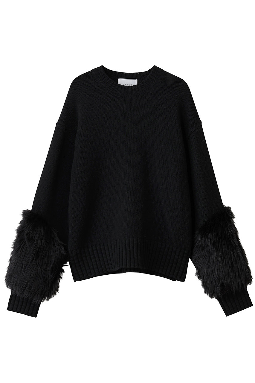 CHESTER / フェイクファークルーネックニット