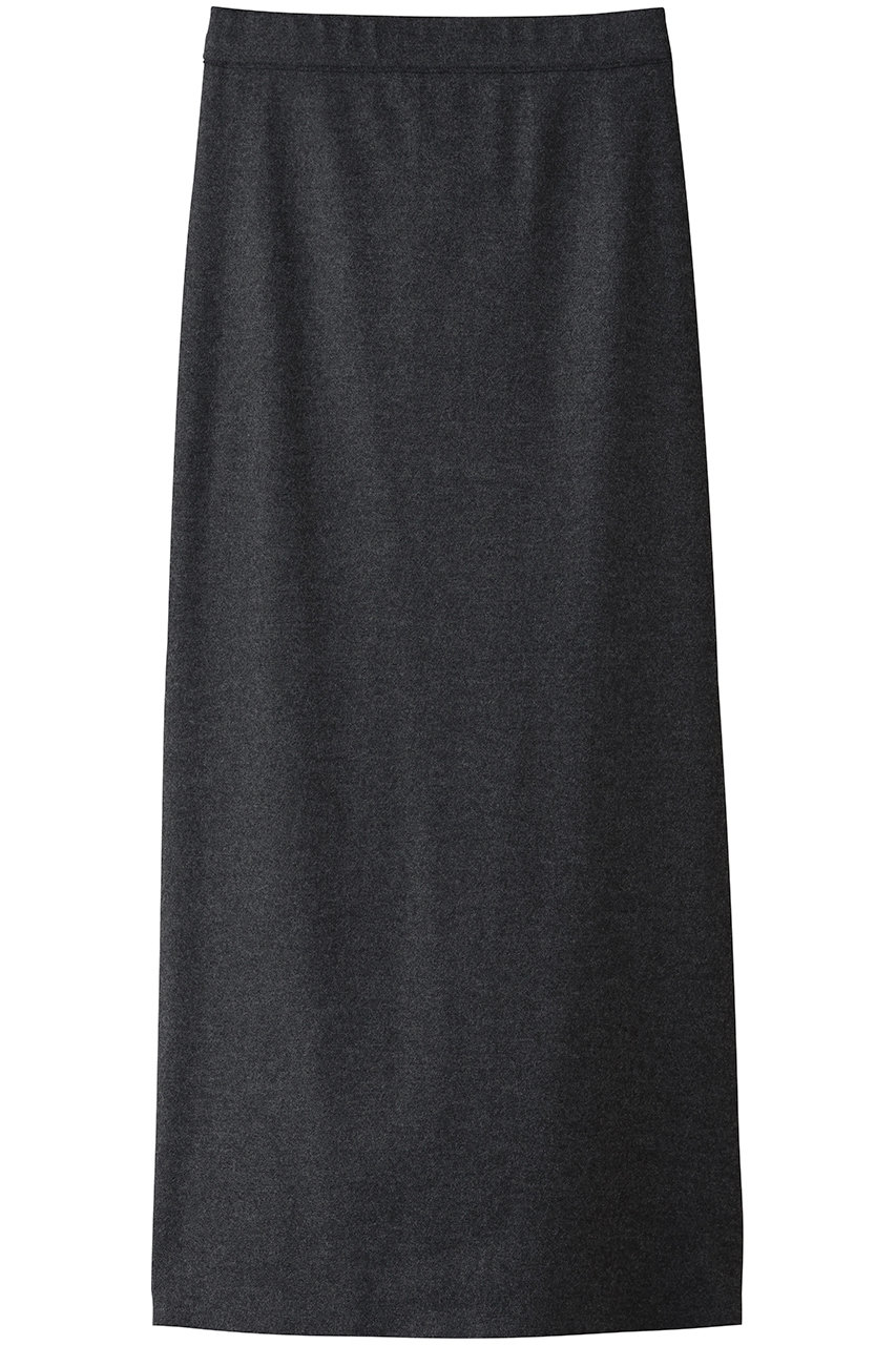 BEIGE， MONTAIGNE / イージーウエストウールロングスカート (C.Gray, 4) ベイジ， ELLE SHOP