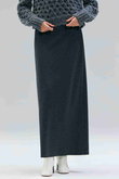 MONTAIGNE / イージーウエストウールロングスカート