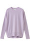 POMPE（ポンプ）/ウールカシミヤ配色ラインクルーネックニット ベイジ，/BEIGE， Lilac×Taupe