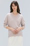 POMPE（ポンプ）/ウールカシミヤ配色ラインVネックニット ベイジ，/BEIGE，
