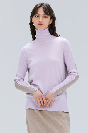 ベイジ，/BEIGE，のLA MONNAIE（ラ モネ）/バイカラーウールタートルニット(110300/110301)