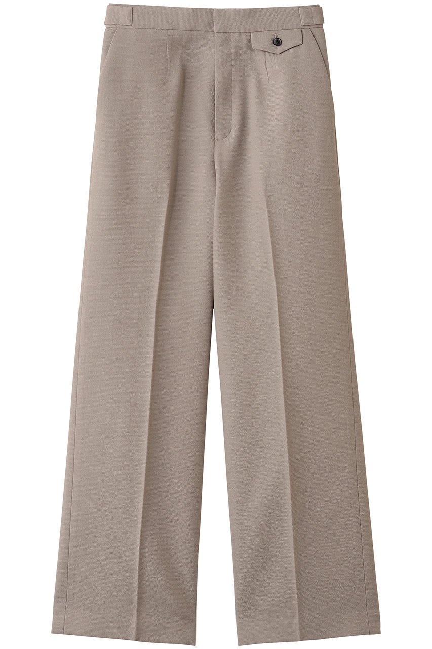 BEIGE, BUNNELL(バンネル)/ウールタブボタンストレートパンツ (Taupe, 4) ベイジ, ELLE SHOP BEIGE, BUNNELL(バンネル)/ウールタブボタンストレートパンツ (Taupe, 4) ベイジ, ELLE SHOP