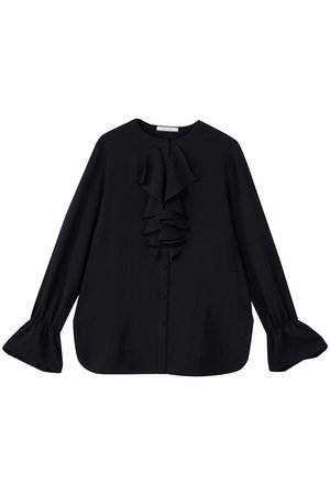 ベイジ，/BEIGE，のCLARION（クラリオン）/バンドカラーフリルブラウス(110400/110403)