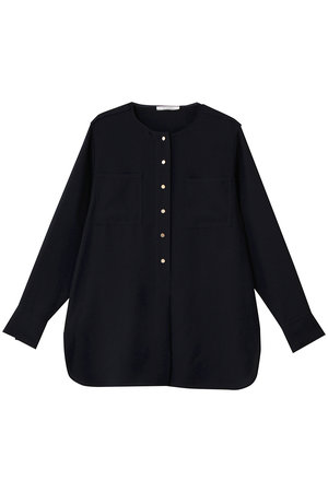 ベイジ，/BEIGE，のCLARION（クラリオン）/ゴールド釦クルーネックブラウス(110400/110403)