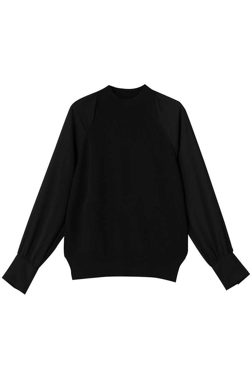 ベイジ，/BEIGE，のLECERF（ルセルフ）/異素材ドッキングストレッチニット(Black/KRCWGA6250)