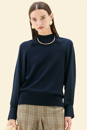 ベイジ，/BEIGE，のLECERF（ルセルフ）/異素材ドッキングストレッチニット(110300/110301)