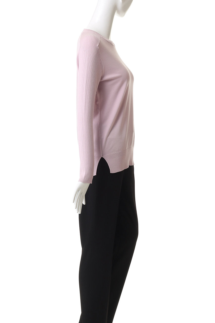 美品 ベイジ BEIGE ウィロ WILLOW ウラウンドネック レース ニット