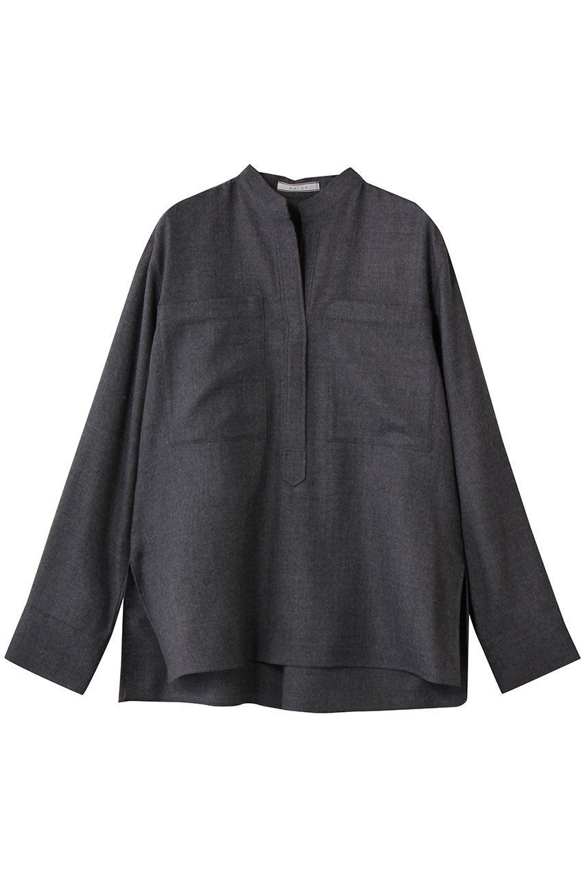 BEIGE, TERNES(テルヌ)/ビックポケットプルオーバーウールブラウス (Md.Gray, 4) ベイジ, ELLE SHOP BEIGE, TERNES(テルヌ)/ビックポケットプルオーバーウールブラウス (Md.Gray, 4) ベイジ, ELLE SHOP