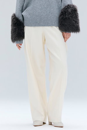 ベイジ，/BEIGE，のTERNES（テルヌ）/変形タックウールワイドパンツ(110600/110601)