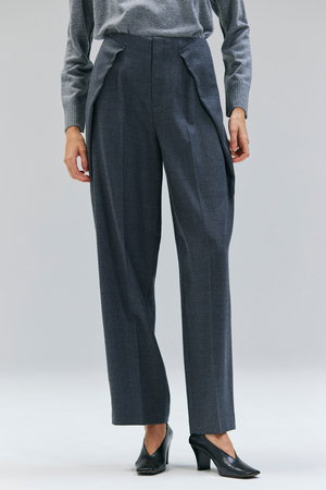 ベイジ，/BEIGE，のTERNES（テルヌ）/変形タックウールワイドパンツ(110600/110601)