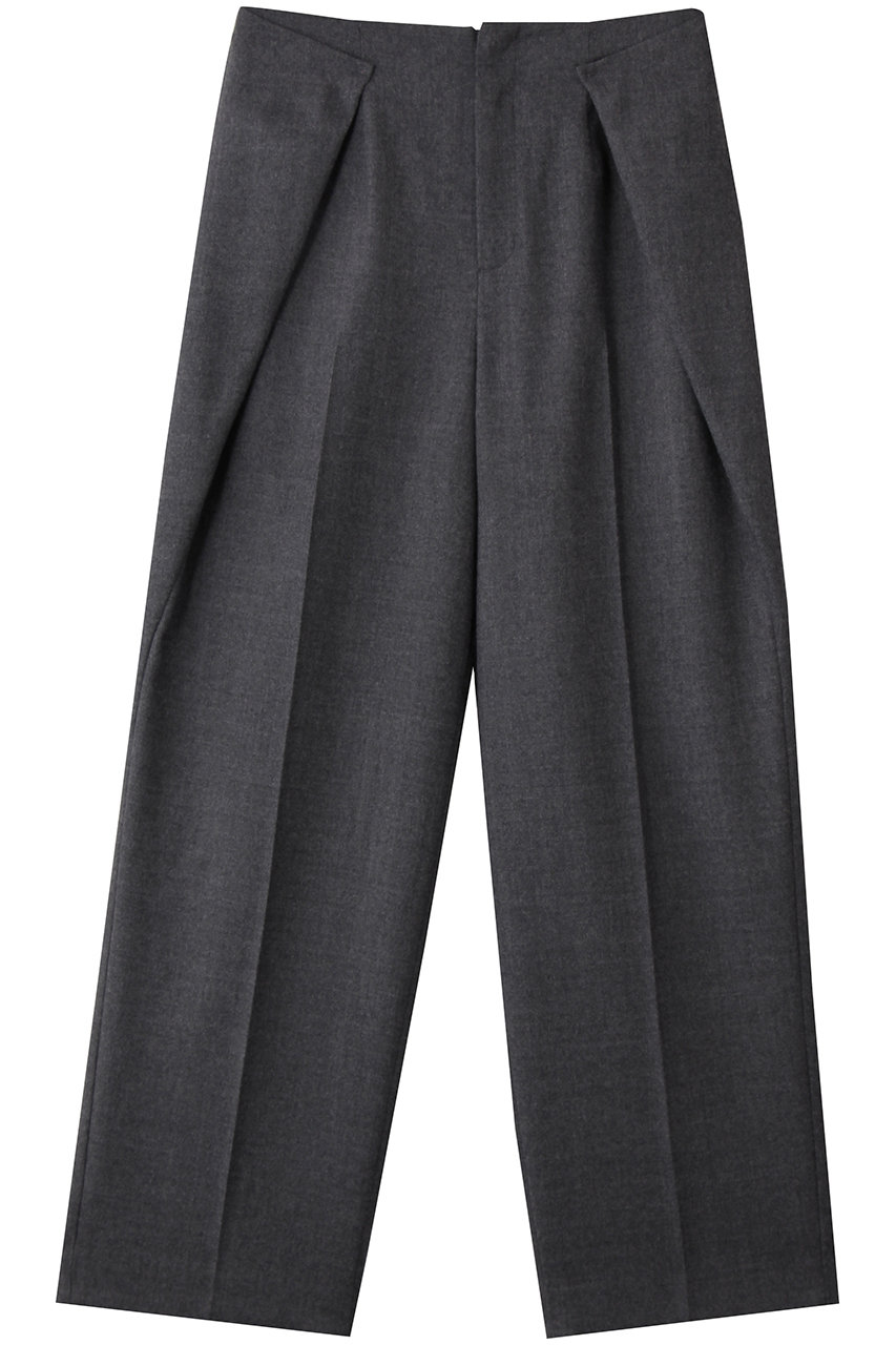 BEIGE, TERNES(テルヌ)/変形タックウールワイドパンツ (Md.Gray, 4) ベイジ, ELLE SHOP BEIGE, TERNES(テルヌ)/変形タックウールワイドパンツ (Md.Gray, 4) ベイジ, ELLE SHOP