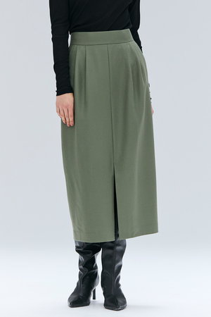 ベイジ，/BEIGE，のTERNES（テルヌ）/2タックウールスカート(110700/110703)