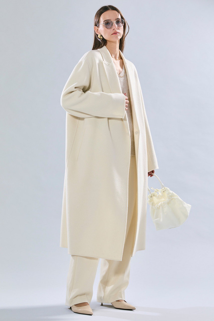 BEIGE，(ベイジ，)｜ZION / ウールロングチェスターコート/Ecru の通販