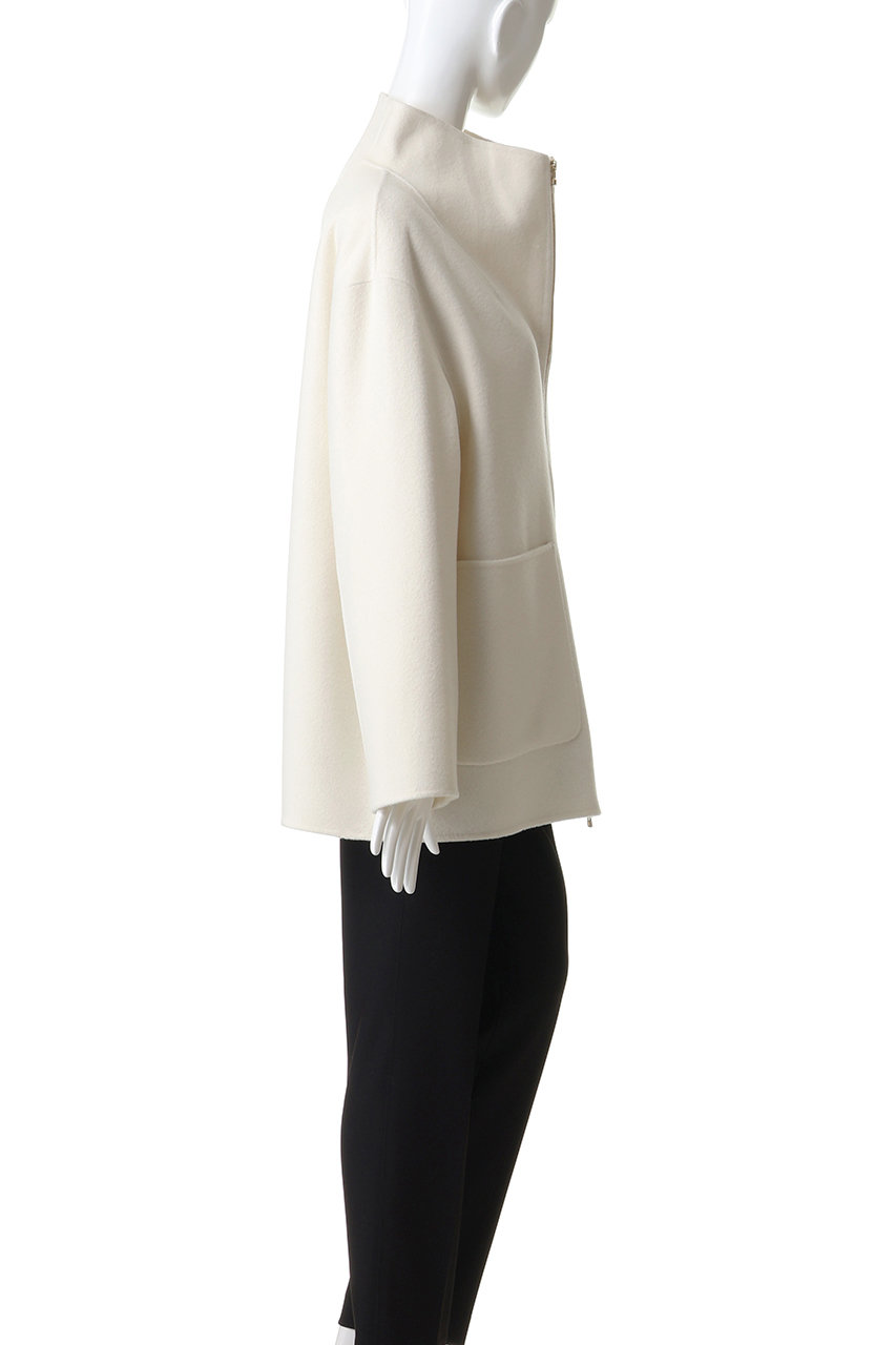 BEIGE，(ベイジ，)｜ZION / ウールスタンドカラーショートコート/Ecru