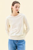 美品 ベイジ BEIGE ウィロ WILLOW ウラウンドネック レース ニット BEIGE，(ベイジ，)｜WILLOW / アシンメトリーレースクルーネックニット