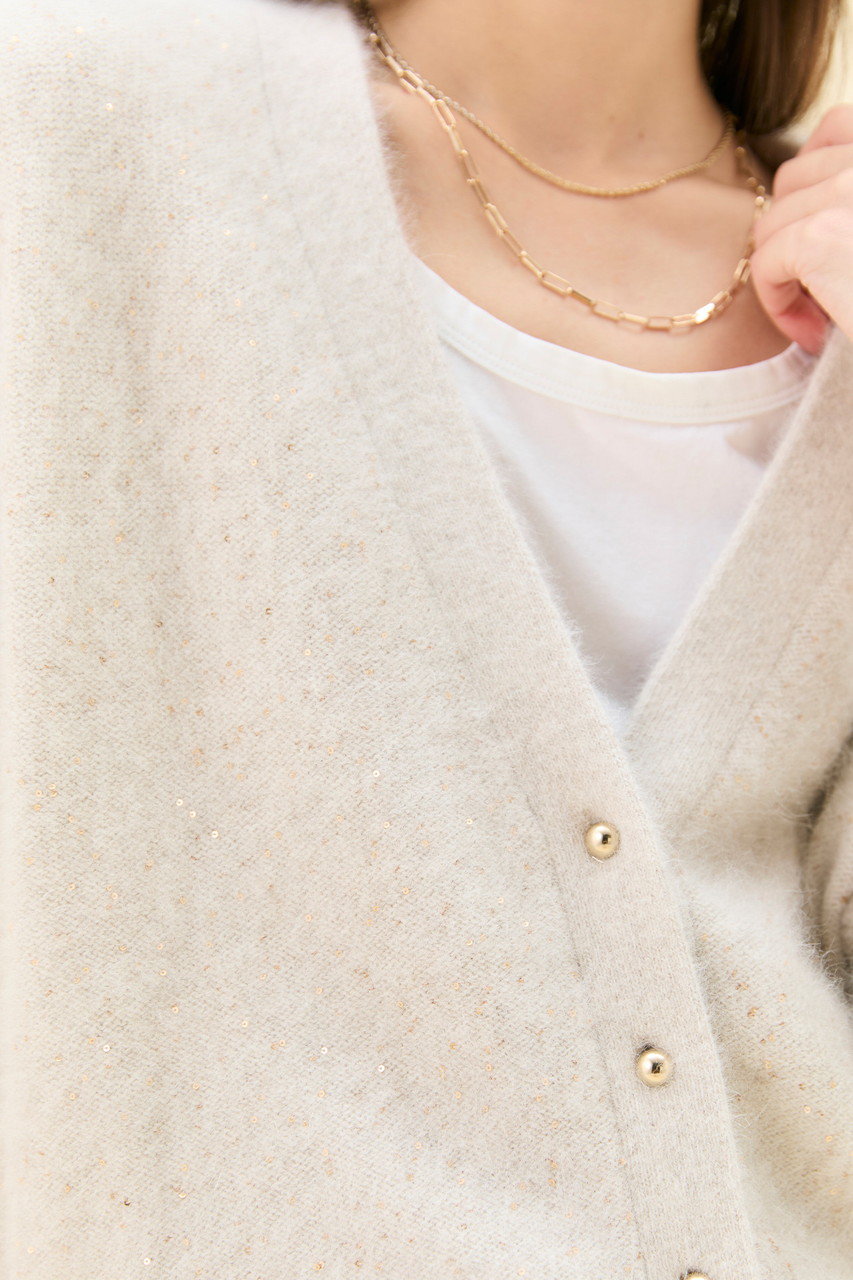 BEIGE，(ベイジ，)｜AMARILLO / スパンコールフォックスニット