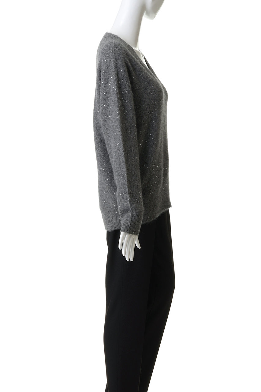 BEIGE，(ベイジ，)｜AMARILLO / スパンコールフォックスVネックニット