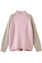 RULE（ルール）/ウールカシミヤバイカラーハイネックニット ベイジ，/BEIGE， Lilac × Taupe