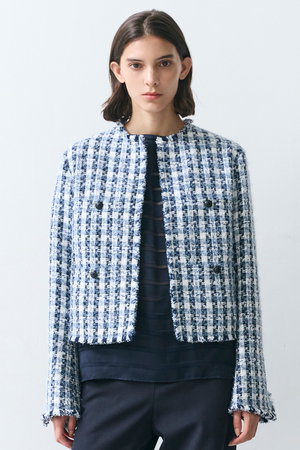 ベイジ，/BEIGE，の【予約販売】BERYL / ファンシーツイードノーカラージャケット/(110800/110801)