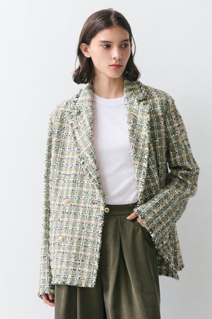 ベイジ，/BEIGE，の【予約販売】BERYL / ファンシーツイードダブルジャケット/(110800/110801)