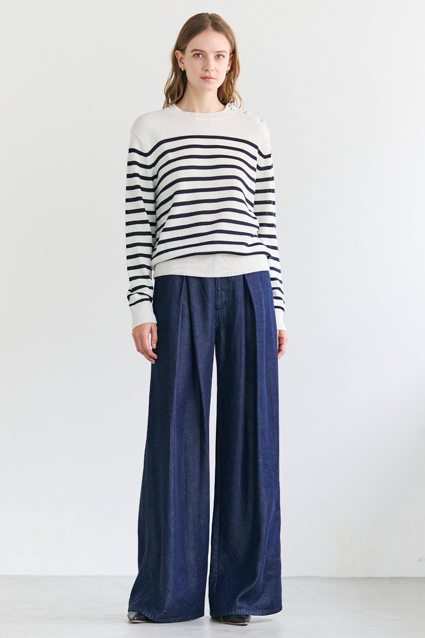 BEIGE，(ベイジ，)｜FRANKLIN / ドレープタックワイドパンツ//Indigo