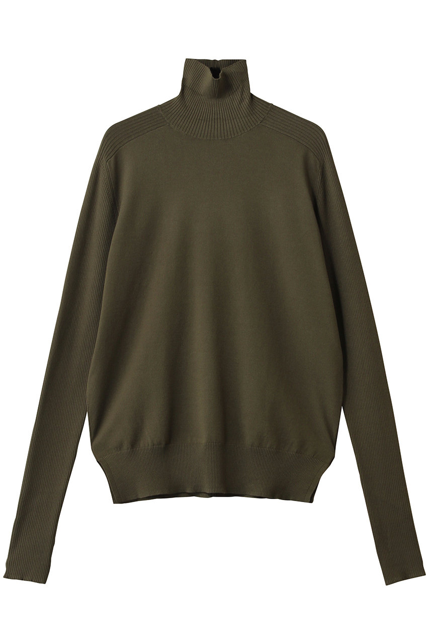 ベイジ，/BEIGE，のWILLOW / サムホールハイネックニット/(Khaki × White/KRCWGW1500)