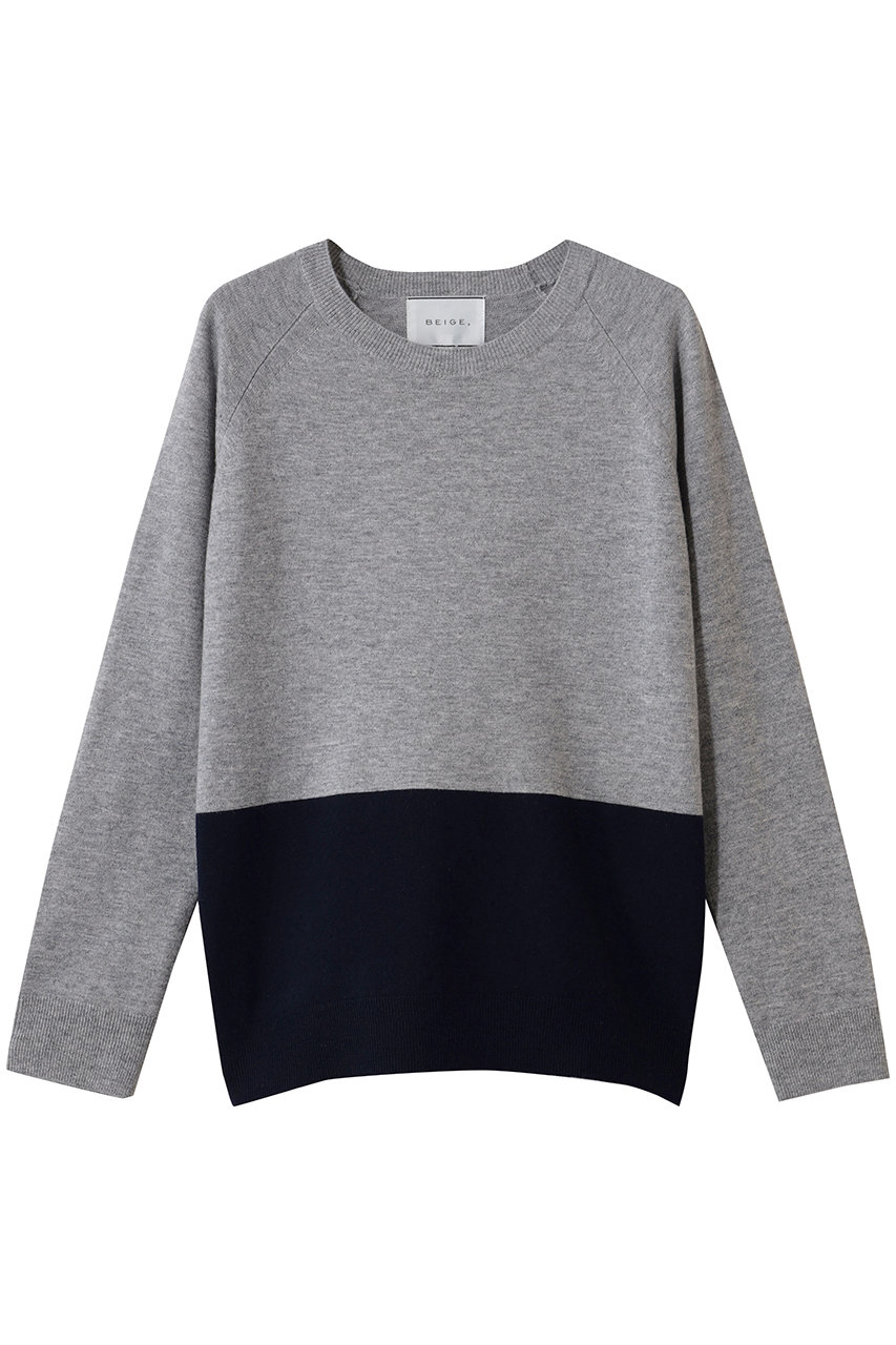 ベイジ，/BEIGE，のDEMING（デミング）/ニット(Lt. Gray × Navy/KRCWGA6450)