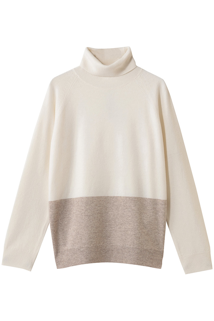ベイジ，/BEIGE，のDEMING（デミング）/タートルニットプルオーバー(Off × Taupe/KRCWGA6451)