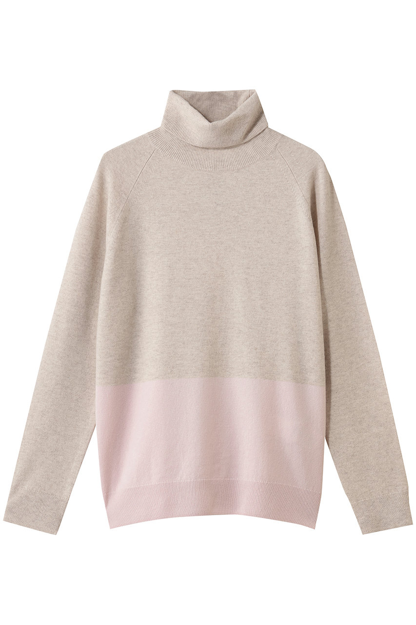 ベイジ，/BEIGE，のDEMING（デミング）/タートルニットプルオーバー(Taupe × Nude/KRCWGA6451)