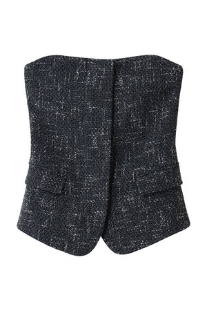 ベイジ，/BEIGE，のTRIPHANE（トリフェーン）/バックニットツイードビスチェ