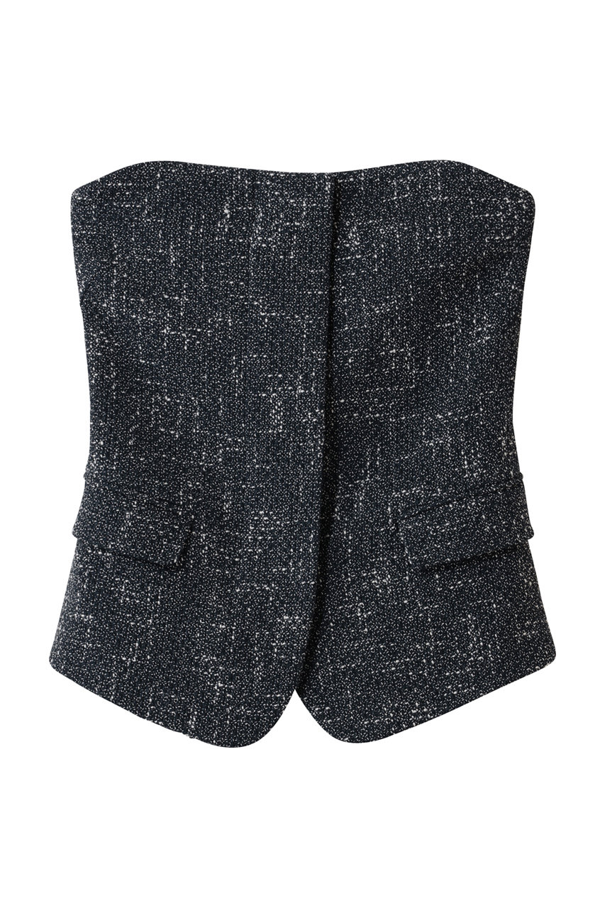 ベイジ，/BEIGE，のTRIPHANE（トリフェーン）/バックニットツイードビスチェ(Navy Mix/BLCWGW0602)