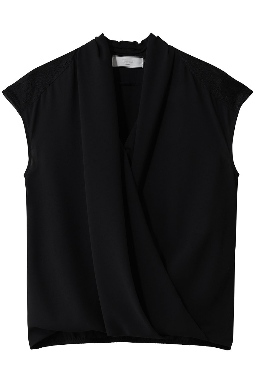 ベイジ，/BEIGE，のOLIVE（オリーブ）/カシュクールブラウス(Black/BLCWLS0771)