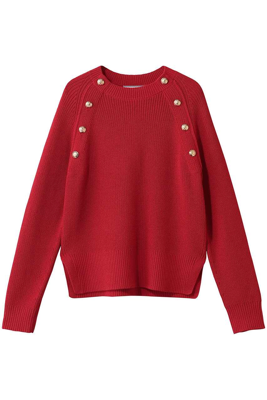 ベイジ，/BEIGE，のHELIODOR（ヘリオドール）/ スポンディッシュマリンボタンニット(Red/KRCWGW0601)