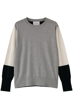 ベイジ，/BEIGE，のCHLOR（クロー）/ウールシルク配色クルーネックニット(110300/110301)