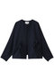 PORDIC（ポルディック）/ノーカラージャケット ベイジ，/BEIGE， Navy