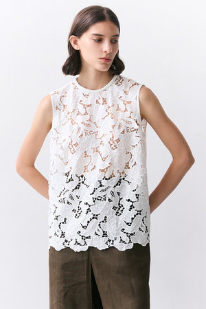 ベイジ，/BEIGE，の【予約販売】CITRINE / エンブロイダリーレースノースリーブブラウス(110400/110401)