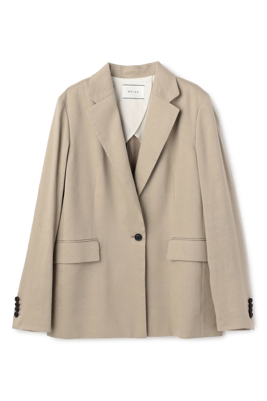 ベイジ，/BEIGE，の【予約販売】MICA / リネンブレンドテーラードジャケット(L.Taupe/JKCWLS0200)