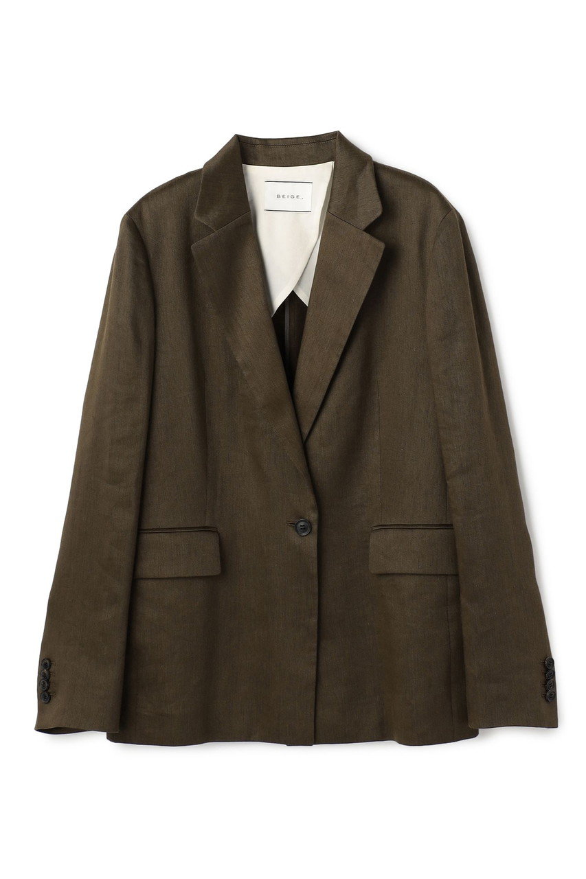 ベイジ，/BEIGE，の【予約販売】MICA / リネンブレンドテーラードジャケット(Khaki/JKCWLS0200)