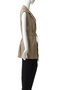 【予約販売】MICA /  リネンブレンドベルト付きジレ ベイジ，/BEIGE，